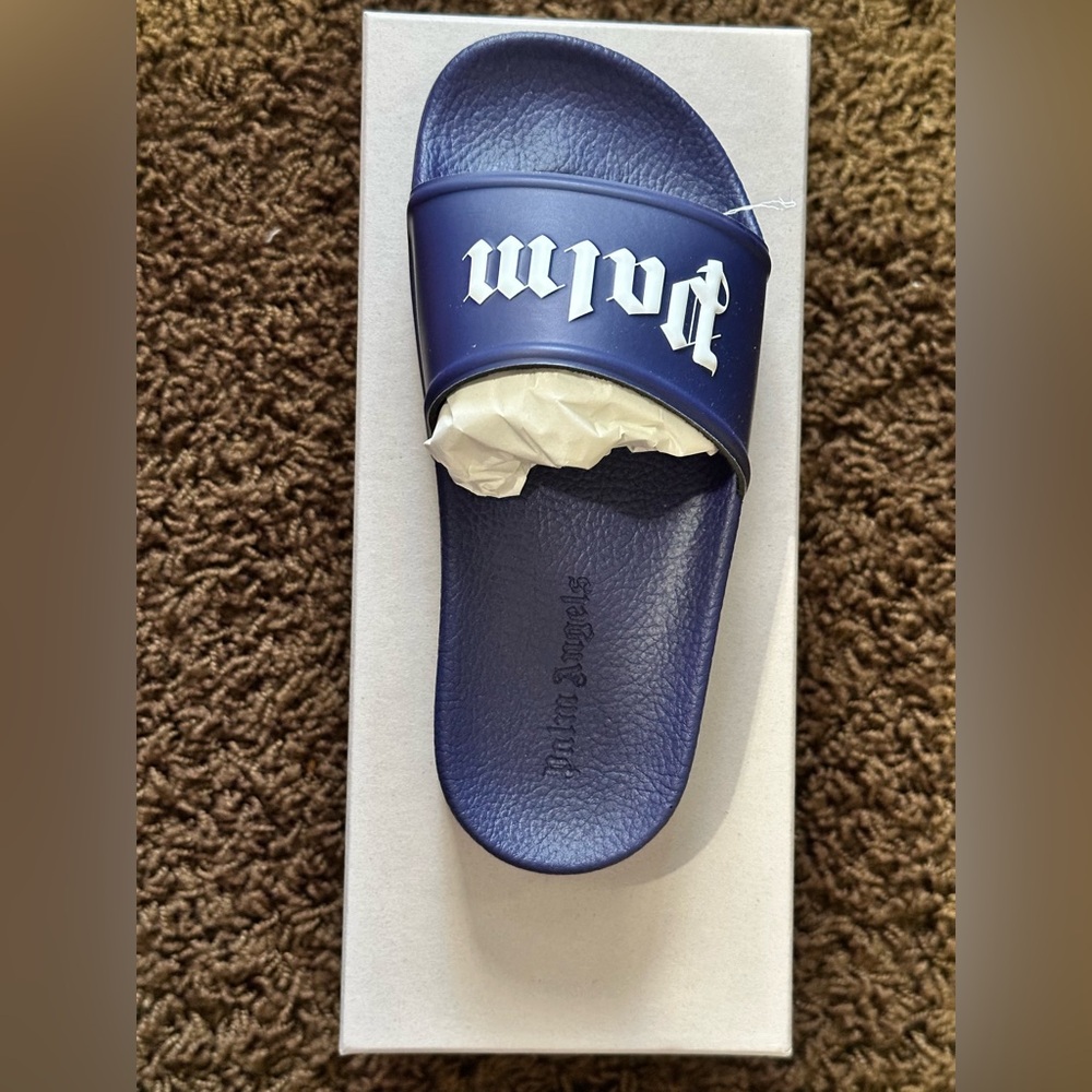 🔥 NWB- Palm Angels Pool Slides Kids Size 31😎 - Picture 3 of 4